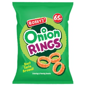 Bobby's Onion Rings Crisps Full Box Of 28 Packets at 28g Each Pack - Picture 1 of 2