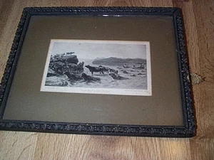Antiker gerahmter Straits Of Ballachulish Druck aus Gemälde von Rosa Bonheur - Bild 1 von 4