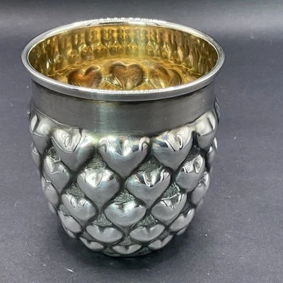 Pampaloni Herzbecher Taufbecher 925 Silber Florenz 86,9 g - Bild 1 von 4