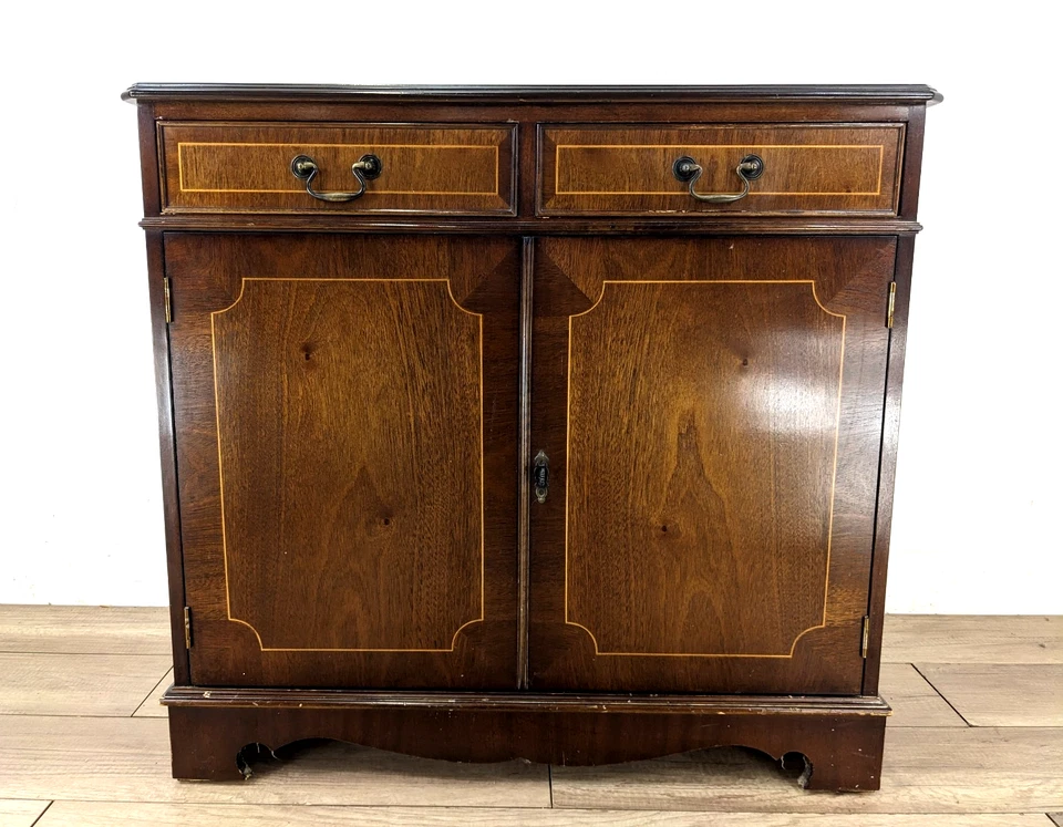 SIDEBOARD Mahogany Small Regency Style Cabinet 2 Drawers 2 Door FREE DELIVERY - Image 1 of 4