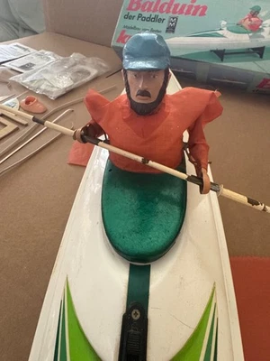 An amazing and very rare, Krick Balduin der Paddler radio controlled canoe - Image 1 of 4