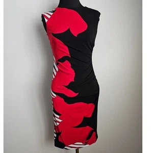 EUC Joseph Ribkoff Damen tailliertes gerafftes Etui Jerseykleid 4 - Bild 1 von 10