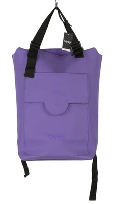 O BAG D217 Damen Tasche OS Lila Violett Doppelgriffe aufgesetzte Tasche Logo Rucksack - Bild 1 von 4