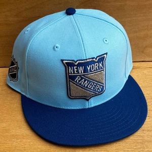 MITCHELL & NESS NEW YORK RANGERS METALLIC LOGO PRO CROWN DRUCKKNOPFLASCHE MÜTZE NEU - Bild 1 von 4