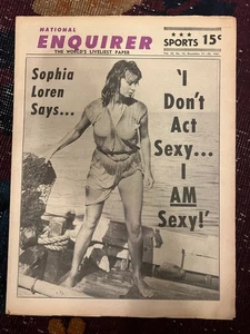NATIONAL ENQUIRER MAGAZINE DEC. 17-23, 1961 SOPHIA LOREN EXC COND - Foto 1 di 3