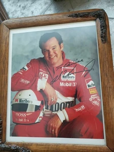 Framed Al Unser Jr. Autographed Sign Photo 7 X 9" - Picture 1 of 2