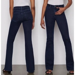 NEW FRAME Denim Le One Flare Keller High Rise Jeans Dark Wash Women's Size 2 - Picture 1 of 11