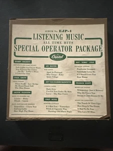 Capitol EJP-4 Listening Music Special Operator Package EP Box Set VG+ - Picture 1 of 2