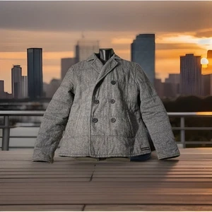 MODERN AMUSEMENT Chaqueta Parka de Invierno de Lujo Mezcla de Lana para Hombres Grande - Imagen 1 de 6