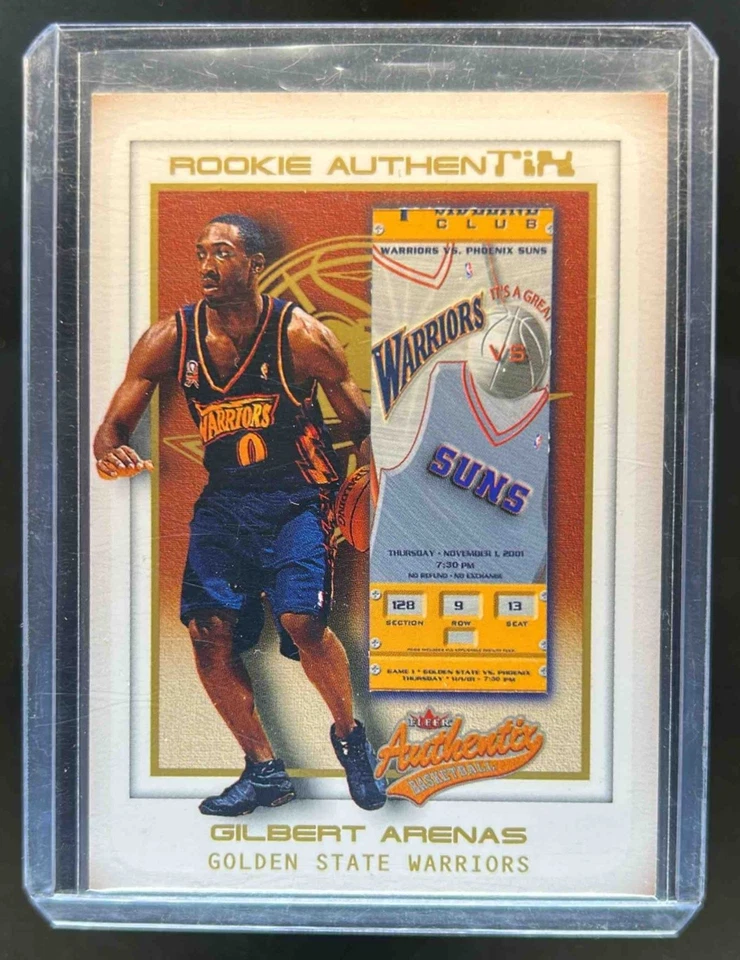 2001-02 Fleer Authentix Gilbert Arenas Second Row Parallel RC #79/200 Warriors - Image 1 of 2