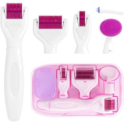 Derma Roller Microneedling 6 in 1 Körper Gesicht Narben Falten Streifen - Bild 1 von 2