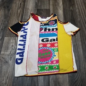 Vintage John Galliano Fashion Multicolor Top Size Large (Stained) - Picture 1 of 15