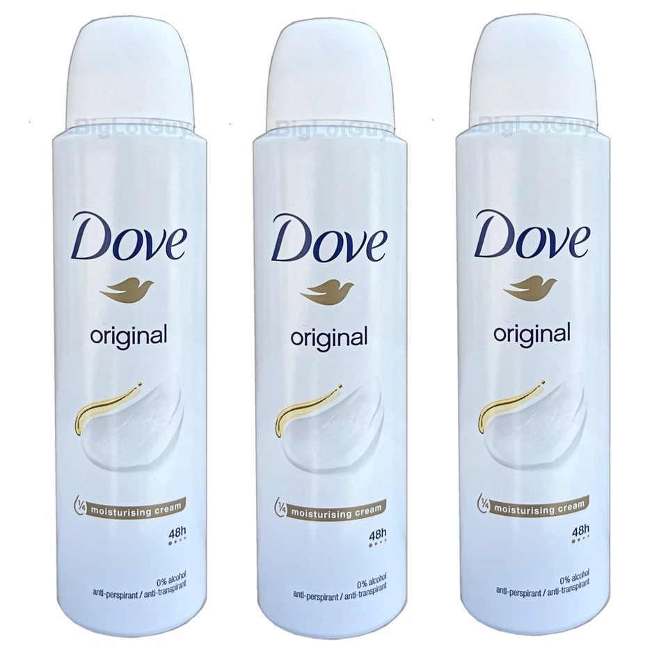 Dove ORIGINAL Antiperspirant Moisturizing Cream 150ml=5.1oz. 0% Alcohol 3 Pack) - Image 1 of 1