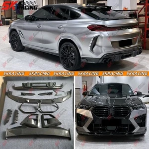 Dry Carbon Fiber Front Rear Lip Side Skirts Wing Body Kits For BMW X6M F96 24-26 - Picture 1 of 32