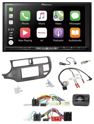Pioneer 2DIN Lenkrad USB DAB DVD Bluetooth Autoradio für Kia Rio 11-15 UB anthra - Bild 1 von 4