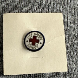 Vintage American Red Cross Senior Life Saving Enamel Pin ARC - Picture 1 of 1