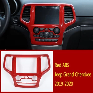 Red ABS Inner GPS Navigation Panel Cover Trim Fit For Jeep Grand Cherokee2019-20 - Picture 1 of 9