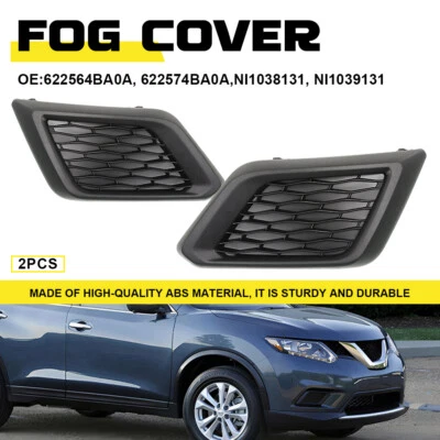 Bisel de cubierta de luz antiniebla para parachoques delantero izquierdo y derecho Nissan Rogue 2014-16 Foto 1 de 4