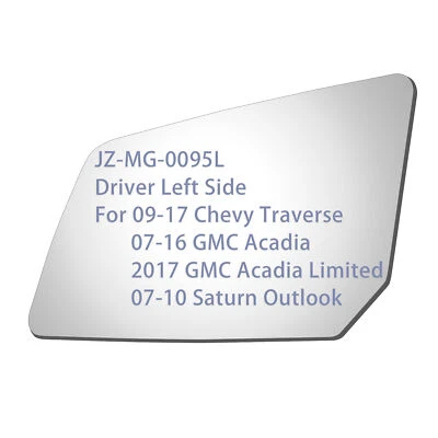 Mirror Glass For 12 GMC Acadia 17 GMC Acadia Limited Driver Side Left 4166 Foto 1 de 4