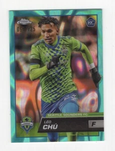 2023 TOPPS CHROME MLS SOCCER AQUA LAVA REFRACTOR 65/125 RC LEO CHU SOUNDERS #54 - Picture 1 of 2