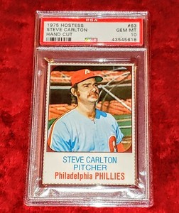 STEVE CARLTON 1975 HOSTESS 63 HAND CUT PHILLIES HOF PSA 10 🔥 SHARP