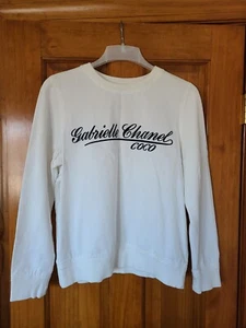 NWT Gabrielle Chanel Coco Sweatshirt Crewneck White Size 42 - Picture 1 of 12