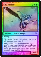 Sky Hussar FOIL Dissension HEAVILY PLD White Blue Uncommon MAGIC CARD ABUGames