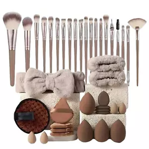 Makeup Brush Set Foundation Brushes Tool Set Makeup Applicators with Headband - Picture 1 of 12
