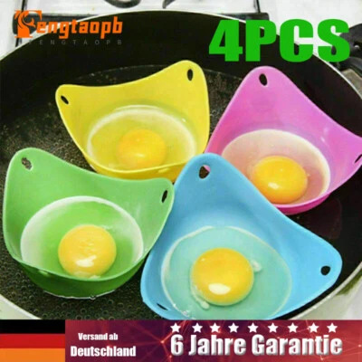 4X Hochtemperaturbeständiger Silikon-Eier-Dampfgarer zum Kochen von Eierbechern - Bild 1 von 4