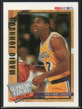 Magic Johnson 1992-93 Hoops Supreme Court #SC10  Los Angeles Lakers Hall of Fame
