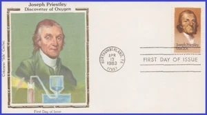 USA5 #2038 U/A COLORANO SILK FDC Joseph Priestley - Foto 1 di 1