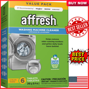 Affresh Washing Machine Cleaner, 6 Month Supply, Cleans Front Load and Top Load