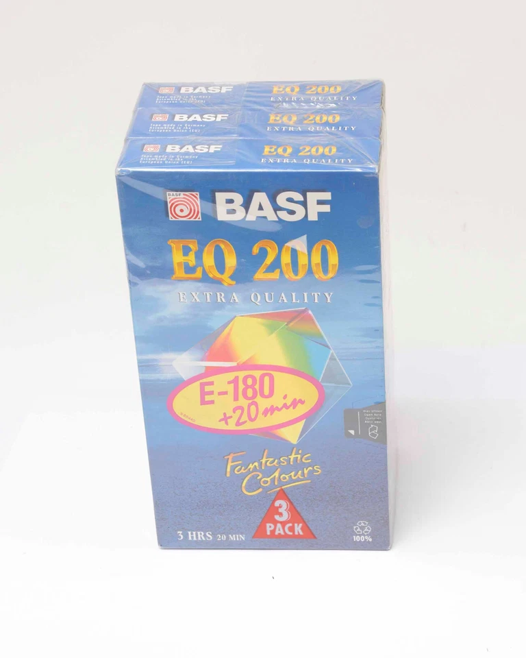 3 x Basf Chrome VHS Videokasette Extra Quality EQ-200 OVP Verschweißt Nr.1571 - Bild 1 von 2