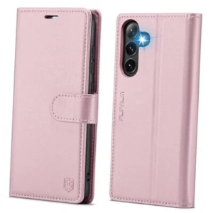 for Samsung Galaxy S24 5G Wallet Case with RFID Blocking Credit Card Rose Gold - Picture 1 of 7