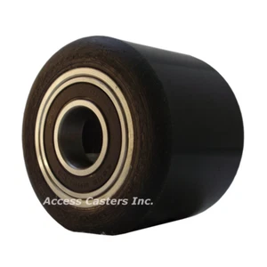 3VAU118AS Yale 3.375" x 2.75" Pallet Jack Wheel, 25mm ID Bearings, Poly Tread - Picture 1 of 1