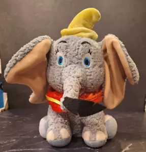 Vintage Disney Dumbo Plush Elephant with 'Feather' 9 Inches, Very Cute, New - Picture 1 of 3