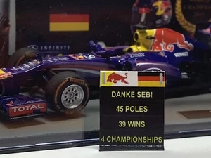 Pitboard 1:43 (Pizarra F1) / Sebastian Vettel (Red Bull) 2013/ Danke Seb! - Imagen 1 de 7