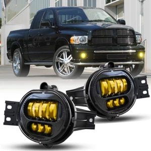 LED Fog Lights Yellow Lamps For 2002-2008 Dodge Ram 1500 2003-2009 Ram 2500 3500 - Picture 1 of 10