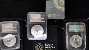 2017 South Africa Krugerrand 50th Anni. 1oz Silver NGC SP70 First Releases COA - Picture 1 of 3