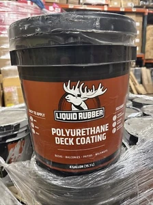 LIQUID RUBBER Polyurethane Deck Coating, Misty Grey, 4-Gallon - Picture 1 of 2