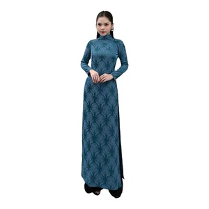 Vietnamese Jacquard Silk Ao dai Aodai big size over size - Picture 1 of 11