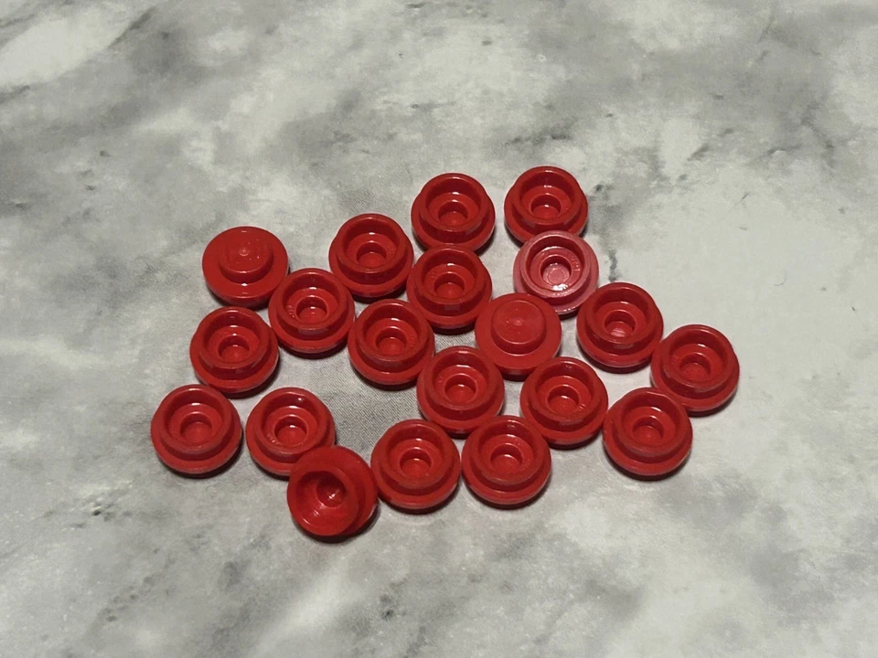 Lego Parts Lot (20) ~ Red Plate, Round 1 x 1 ~ No 4073 - Image 1 of 1