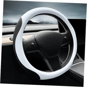 LKWLIKEI Coprivolante ultrasottile in pelle nappa, per modello Tesla bianco - Foto 1 di 7