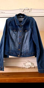 ladies stretch denim jacket uk plus size 18 immaculate condition - Picture 1 of 2