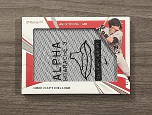 Botines jumbo de béisbol Panini Immaculate 2021 logotipo en el tacón SSP/2 ANDY YOUNG #JJ-AYG - Imagen 1 de 4