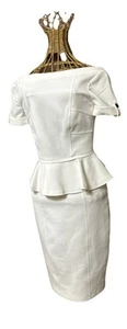 Vestido Burberry talla 2 XXS limpio en seco para ti! Vestido lápiz ligero blanco - Imagen 1 de 12