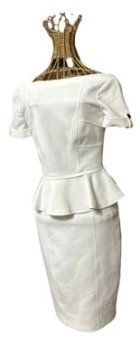 Burberry Dress Size 2 XXS Dry Cleaned For You!  Lightweight pencil Dress White - Image 1 of 4