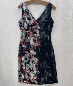 🔥$148 Donna Ricco Multi Color Floral SILK Ruched Cocktail Dress ~ 6P M3020🔥🛍 - Picture 1 of 16