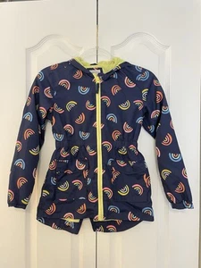 Cat & Jack Girls Rainbow Jacket with Hood size 7/8 - Picture 1 of 9