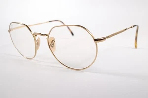 Ray Ban Eyeglasses Ray Ban Unisex Gold Full Rim Metal Eyewear Glasses Frames - Picture 1 of 4